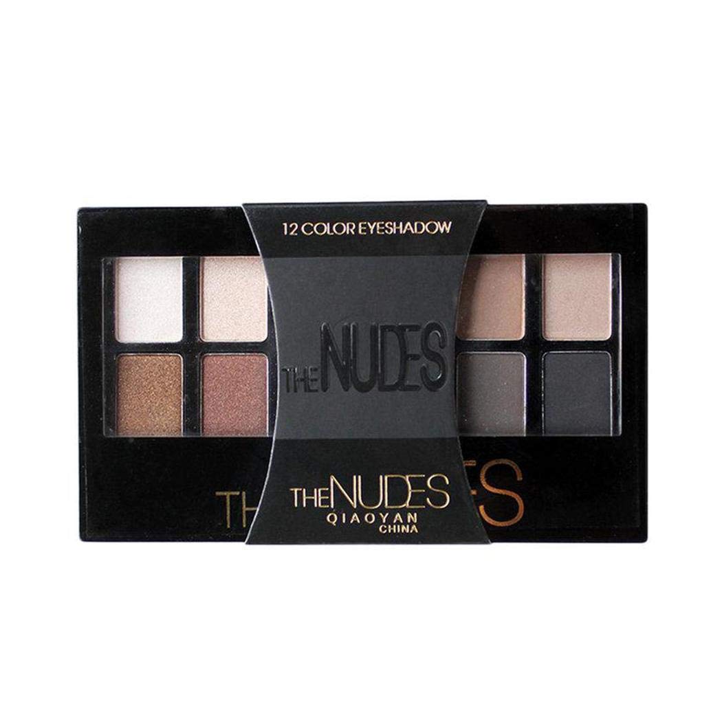 Xixini 12Colors Matte Glitter Lidschatten-Palette Lidschatten-Make-up-Kosmetik