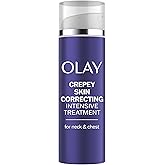 Olay Treatment Cream Intensive Crepey Skin Correcting for Neck & Chest with Retinol24, Vitamin B3 Complex, Deeply Hydrates, Renews & Smoothes Skin, 1.7 fl oz