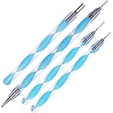 Carykon Electric Quilling Tool - Automated Paper Curling Pen, Slotted, Battery Operated (Blue)