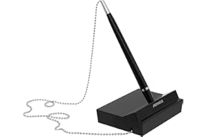 Merangue Classic Desktop Security Pen, 22" Metal Chain, Black