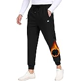 MoFiz Men's Fleece Snow Pants Winter Hiking Windbreak Water Resistant Men's Joggers Pants Warm Sweatpants Pants