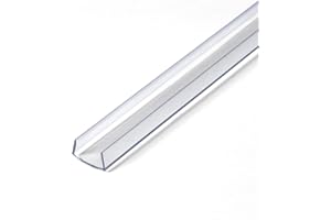 Outwater Plastics Clear 1/2" Rigid Vinyl Clear Plastic U-Channel/C-Channel 36 Inch Lengths (Pack of 4)