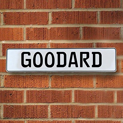Vintage parts USA VPAY1AB17 Goodard White Stamped Aluminum Street Sign Mancave Wall Art