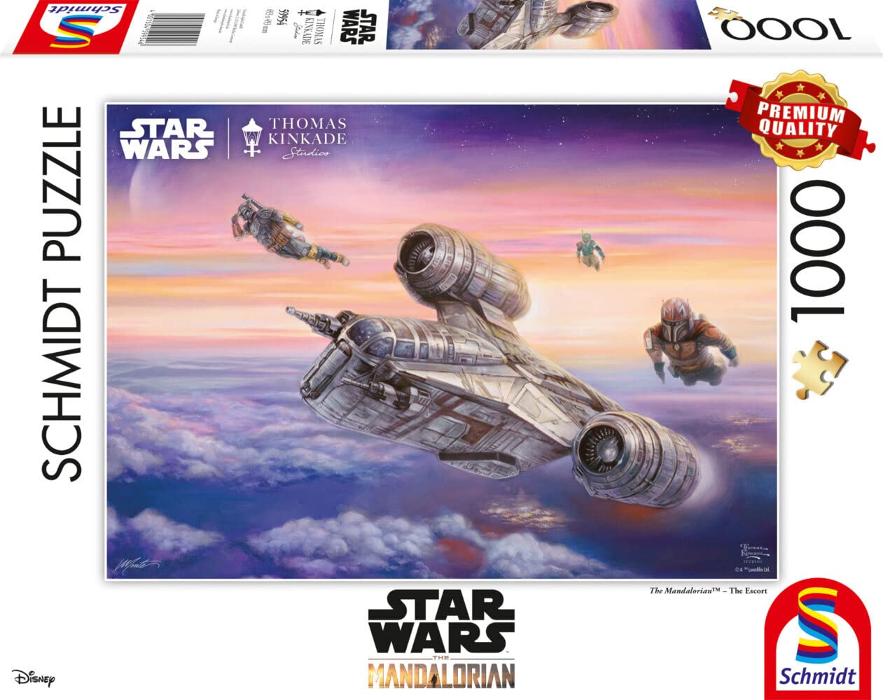 Schmidt Spiele | Thomas Kinkade: Disney Star Wars The Mandalorian - The Escort (1000pc) | Puzzle | Ages 12+ — image 1