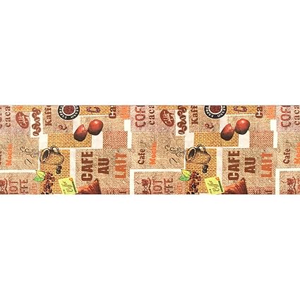 Tappeto Passatoia Fantasia Caffe Cucina Antiscivolo Lavabile Varie Misure Fantasia 50 X 300 Cm