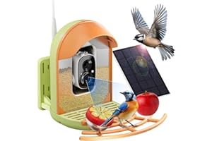 Bird Feeder with Camera, Smart Bird Feeder with Cam Solar Powered, 2K HD Video, AI Bird Species Identification, Instant Arriv