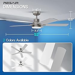 Ceiling Fan With Light 52-Inch, Remote Control