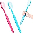 Ireer 2 Pieces Giant Toothbrush Prop Large Toothbrushes Big Brush Oversized Gag Novelty Toys for Costume Take Picture Comedy Party Favors Pet Grooming Brush (Blue, Pink)