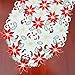 Simhomsen Large Christmas Poinsettia Table Runner for Holiday Decorations, Embroidered Holly Leaves, Thick Fabric (15 × 107 inch)