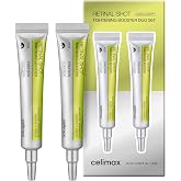 celimax The Vita A Retinal Shot Tightening Booster (Duo Set 0.51 fl.oz x 2) | 0.1% Retinal, 3% Matrixyl, High-Strength Retinoid, Anti Aging, Pore Minimizer, Fine Lines, Skin Firming, Korean Skin Care