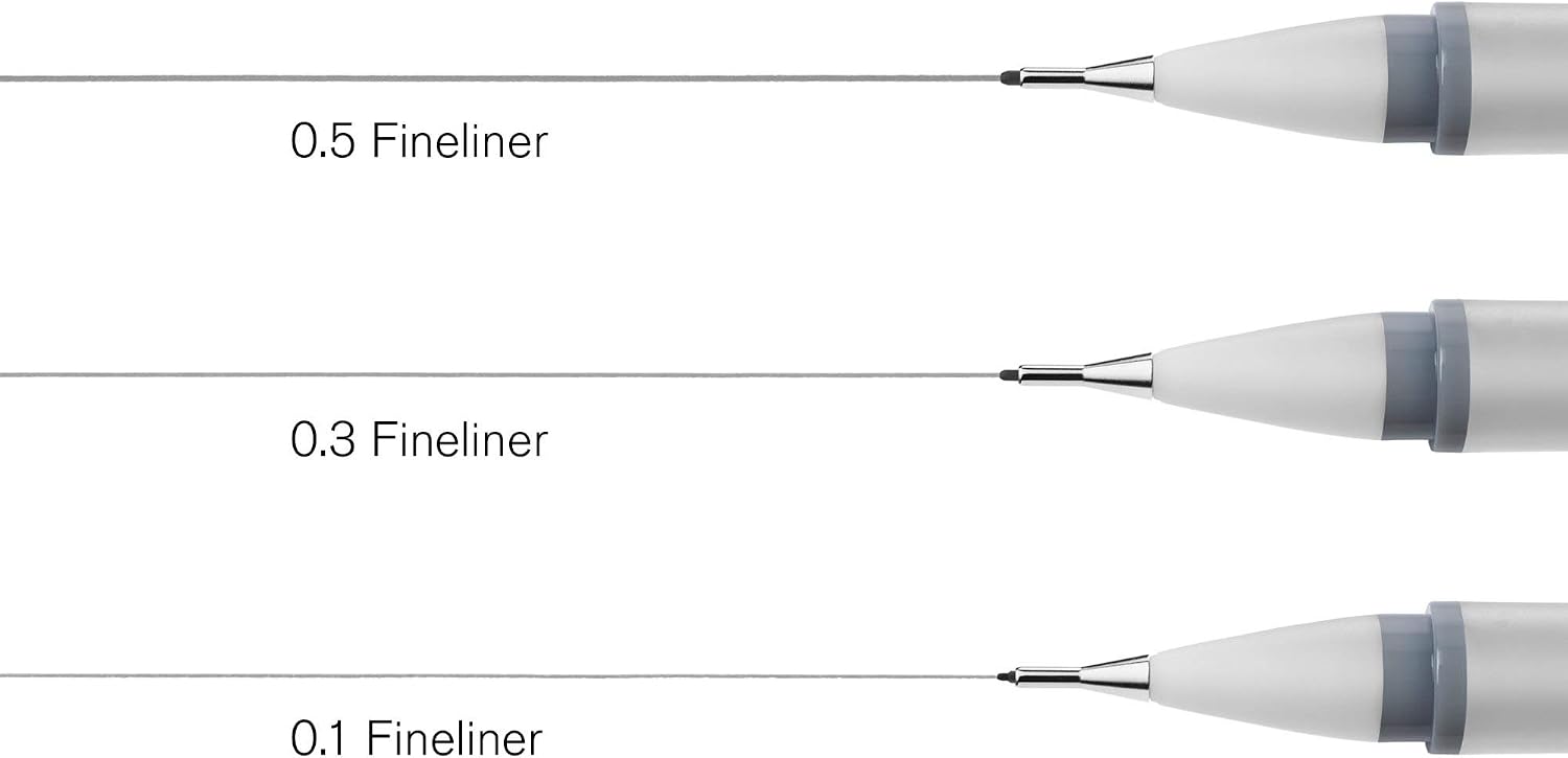 Winsor & Newton, Metal, Cool Grey, 3 Fineliner im Set, Grau-0.1, 0.3, 0.5mm, 3 count (Pack of 1) - Image 3