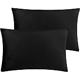 2 Pack 12x20 Pillow Cover Velvet Pillow Covers, Square Throw Pillow Covers for Living Room Decorations Throw Pillow Case, Throw Pillow Cover Cushion Cover for Sofa Bedroom Car, Black Velvet