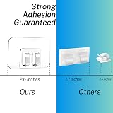 AFFAVON 50 Pack Clear Outdoor String Light Clips with Adhesive view 7