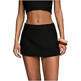 SweatyRocks Women's Y2k Low Waist Mini Shorts Casual Office Micro Short Skorts