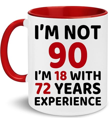 Amazon.com | CafePress 90Th Birthday Golf Humor Mug 11 oz (325 ml) Ceramic  Coffee Mug: Coffee Cups & Mugs