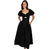 Petal & Pup Womens Maria Puff Sleeve Midi Dress