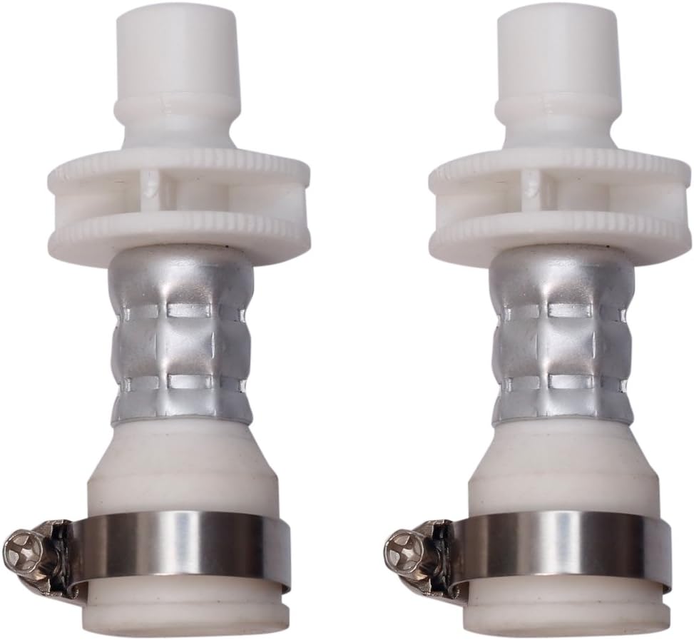 SHT Washing Machine Faucet Water Tap Adapter with Metal Clamp (Pack of 2)