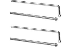 ECOMAID 4 Pack Exhaust Hanger Rod with 2 Pack 3/8 x 8.6 inchs Straight and 2 Pack 3/8 x 9 inchs 90 Degree Bend Universal Weld