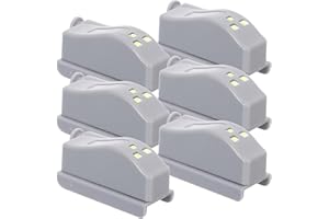 SEWACC 6pcs White Light Cabinet LED Hinge Lights for Wardrobe Closet Doors Battery Operated 23A Interior