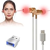 Red Light Therapy for Ears, USB Red Light Therapy for Ears, 650NM Red Light Ear Therapy Device with Nose Replacement Silicone Head, 2-in-1