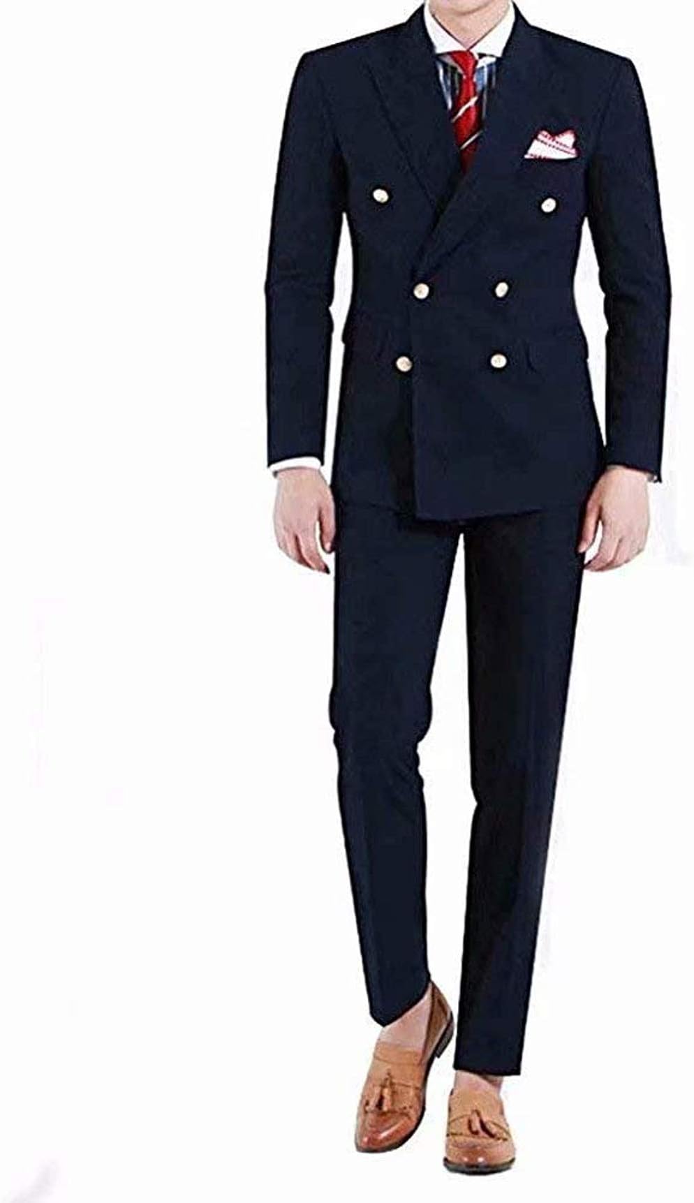 Men's 2 Piece Suits Double Breasted Slim Fit Formal Wedding Prom Tuxedos