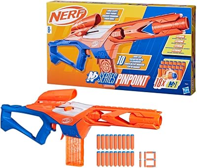 Nerf Pinpoint Foam Dart Blaster with Long-Range Barrel Stabilising Stock 18
