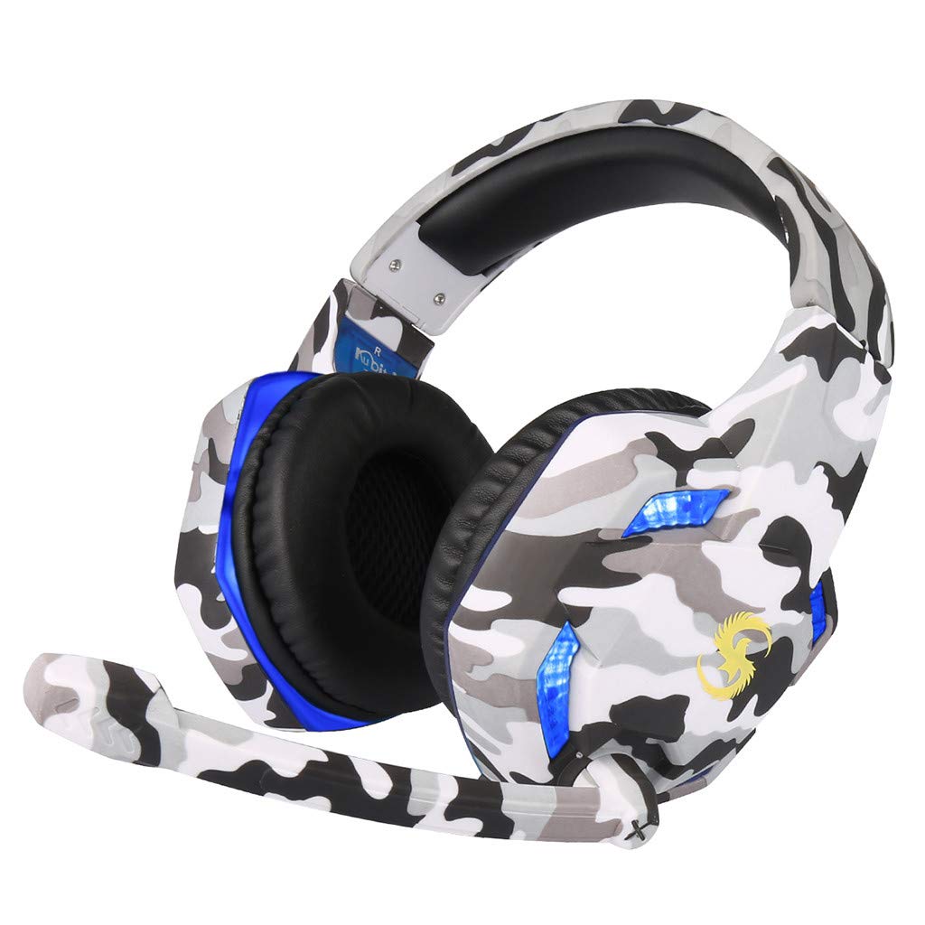 Cuffie per PC Blu Chshe ™ Cuffie Cuffie Mimetiche Montate Sulla Testa Cuffie  Da Gioco Con Audio Surround Cablato Microfono Auricolare urban-earth.co.uk