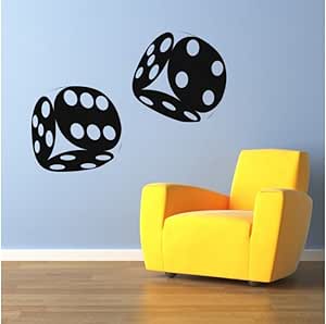 Calcomanía de dados de casino para decoración de recámara, sala de