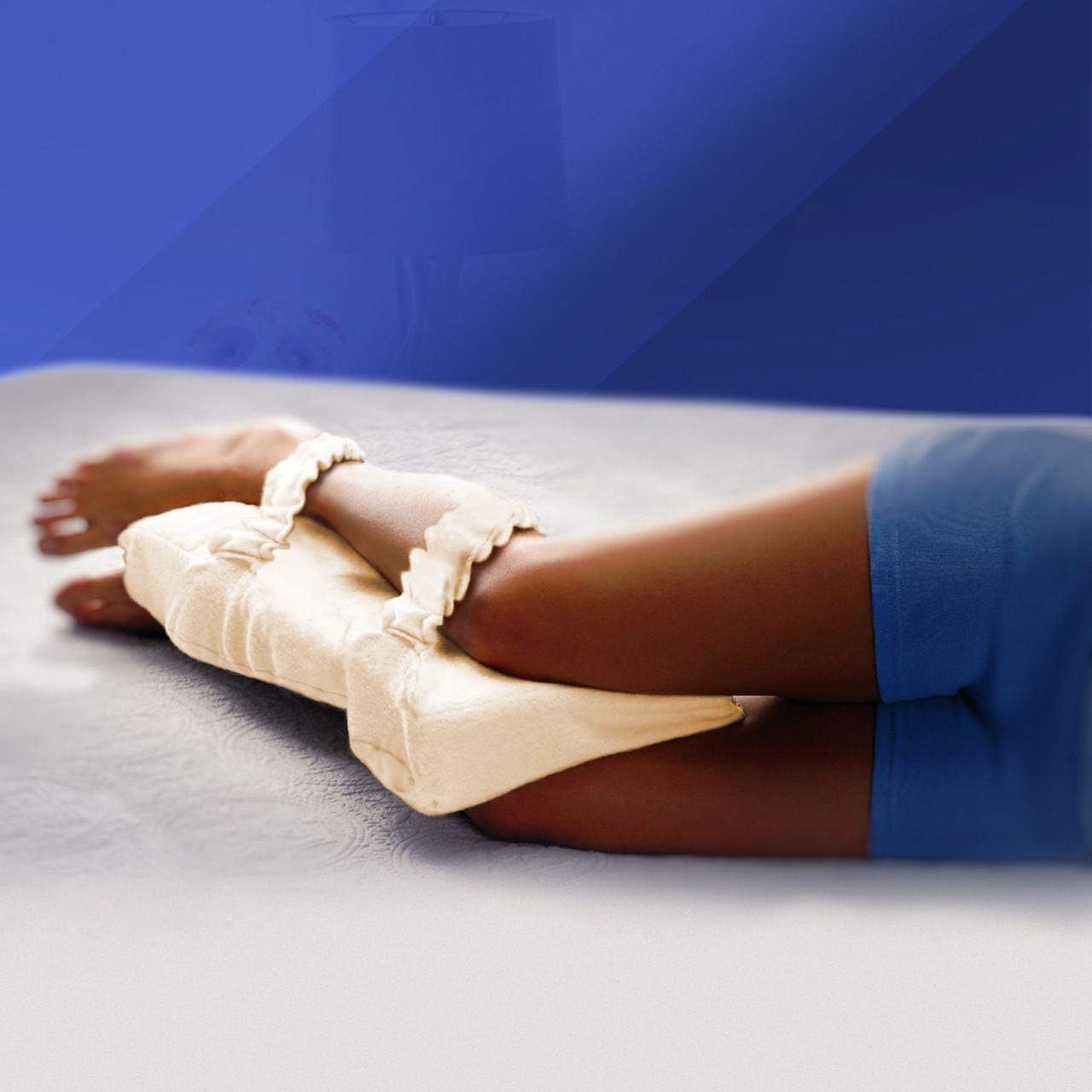 Back Support Systems Knee-T Memory Foam Leg Pillow Patented - Best Side Sleeper Pillow for Back Pain Relief, Hip and Sciatica Pain, Side Sleepers - Designed by Doctors