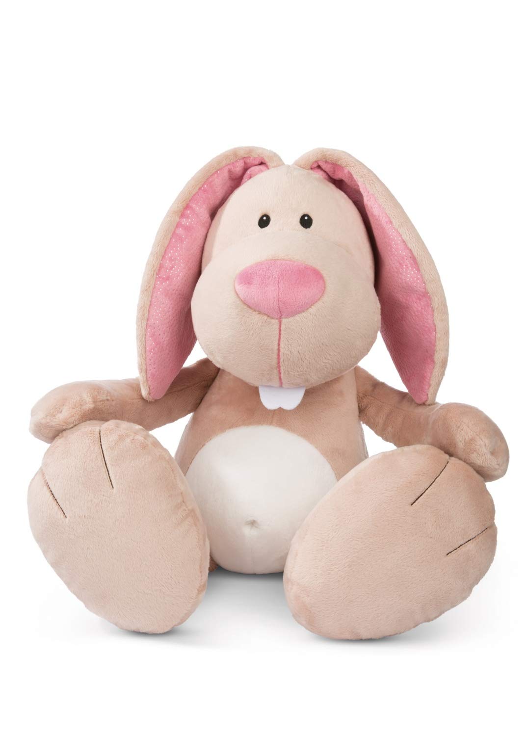NICI 46336 My Bunny Soft Toy 70 cm - XXL Plush Bunny for Girls, Boys and Babies - Extra Large Stuffed Animal to Cuddle, Play and Sleep with - Cosy Giant Rabbit Toys, Beige/Pink