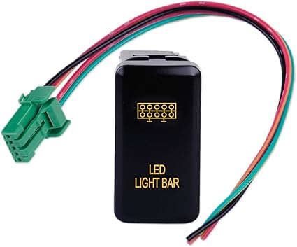 Amazon Com Beler 12v Push Switch Etching Fog Led Light Bar Fit