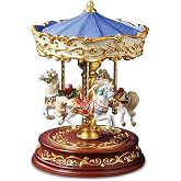San Francisco Music Box Heritage 3 Horse Musical Carousel