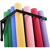 Colorack Seamless Paper Backdrop Storage Rack, Wall-Mounted Steel Organizer for Photography Studios, Black