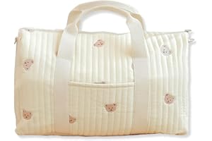 SONARIN Large Capacity Embroidery Diaper Bag Tote,Lightweight Travel Duffel Bag Messenger Bag Nappy Changing Bag Mummy Bag