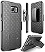 Note 5 case, Kaptron (TM) Galaxy Note 5 Hybrid Dual Layer Combo Armor Defender Protective Kickstand Holster case with Locking Belt Swivel Clip for Samsung Galaxy Note 5 (Black)