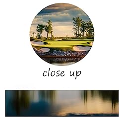 chenchenArt Sunset Landscape Golf Course Wall Art