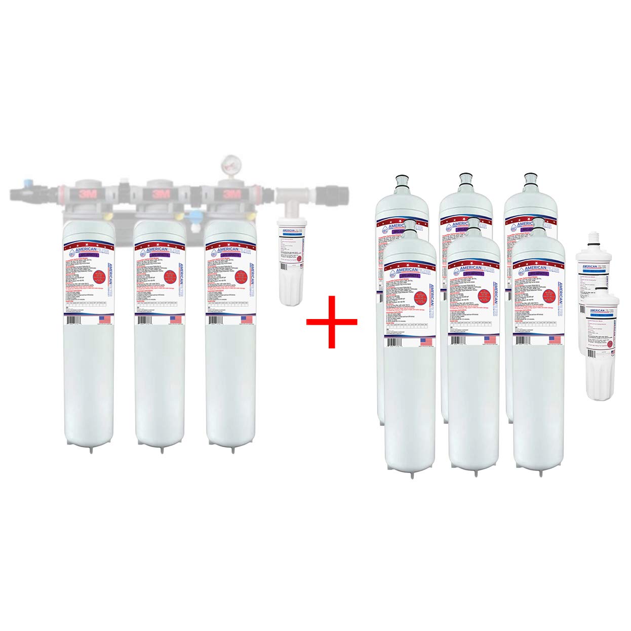 AFC (TM) AFC-APHCT-S / AP431 Water Filter (Comparable to 3M (R) Cartpak DP390 Set) 9-HF90-S & 3-HF8-