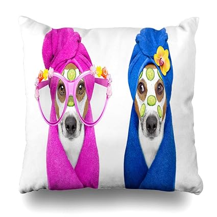 Amazon Com Ahawoso Throw Pillow Cover Luxury Funny Jack Russell