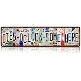 It's 5 Oclock Somewhere Metal Tin Sign Funny Street Signs Unique Wall Decor for Home, Bar, Diner, Pub 16 x 4 Inches