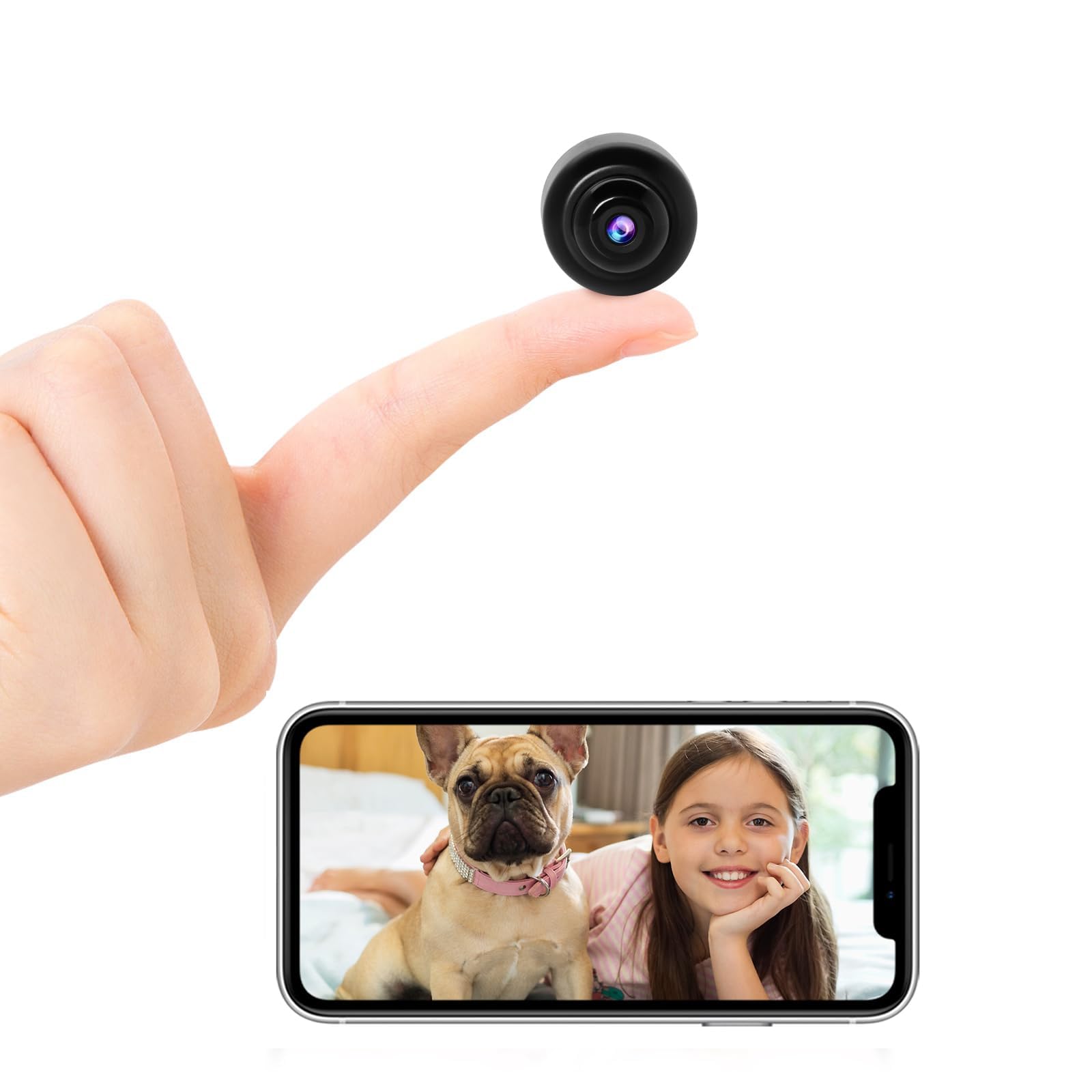 Photo 1 of 2023 Smallest Wireless WiFi Camera,HD1080P Mini Camera Detector,Smart Home Camera,Baby Monitor,Nanny Cam,Pet Camera with Night Vision,Motion Detection,Cloud Storage for Security with iOS Android APP