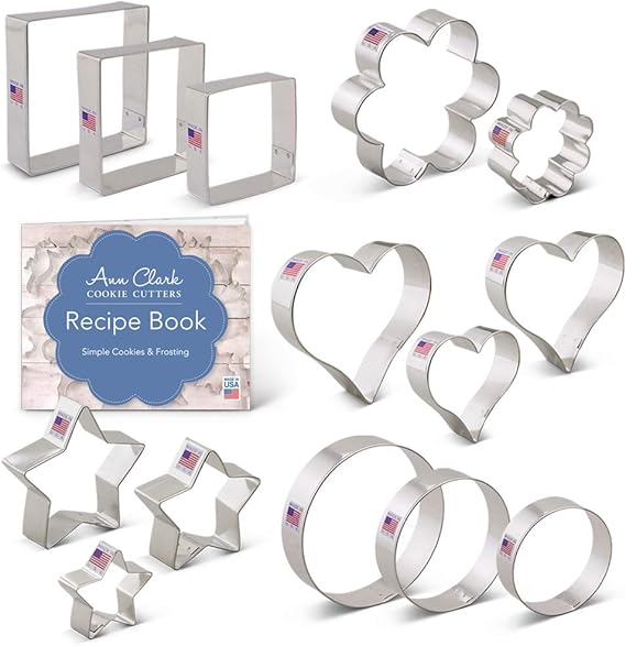 Ann Clark Cookie Cutters 14Piece Basic Cookie Cutter Set with Recipe