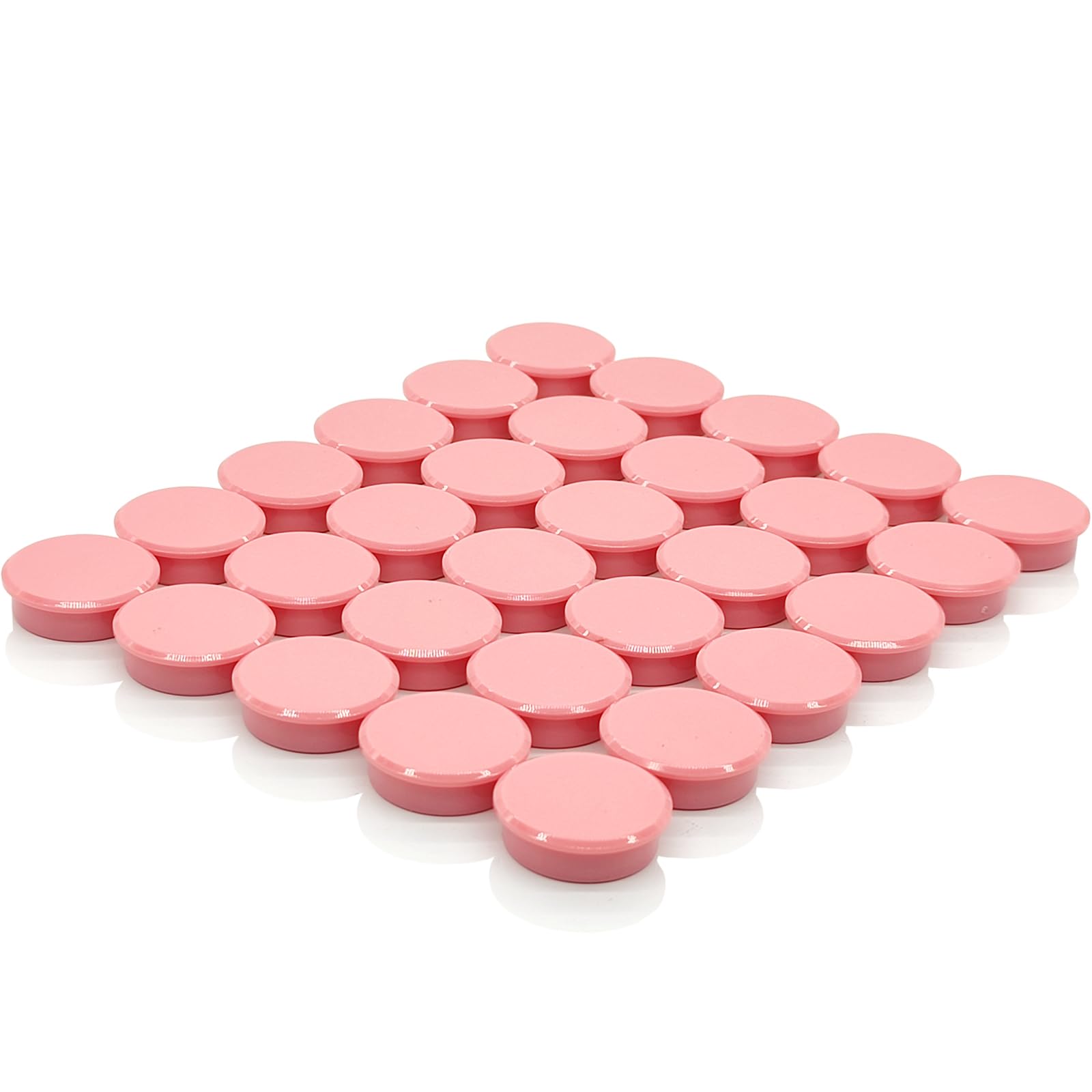 ZDZBLX Strong Fridge Magnets - 30 Pack Mini Cute Round Magnets for Whiteboard, Notice Board, Crafts, Heavy Duty Small Magnets for Adults, Refrigerator Magnet, Office & Kitchen Magnetic Dots (Pink)