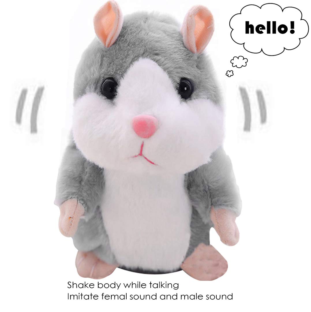 Funny Talking Hamster for Kids Adults, Stuffed Animals Electronic Pets Recordable Interesting Plush Toys Doll Baby Kids Birthday Gift