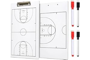 Basketball Coaching Board, Coach Tactical Basketball Clipboard, Basketball Accessories with Marker Pen, Basketball Dry Erase 