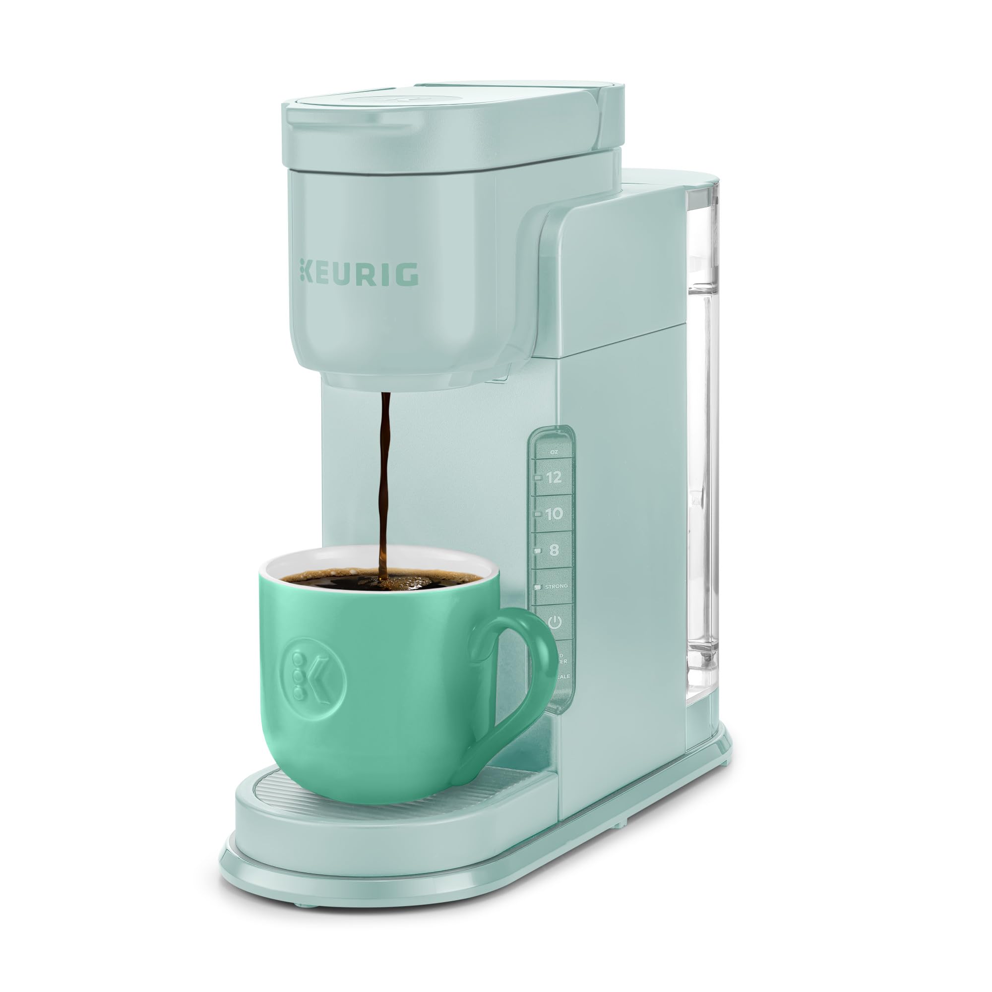 Keurig K-Express Cafetera de cápsulas K-Cup de una sola porción, 3 tamaños de preparación, función de botón fuerte, depósito extraíble de 42 oz, menta