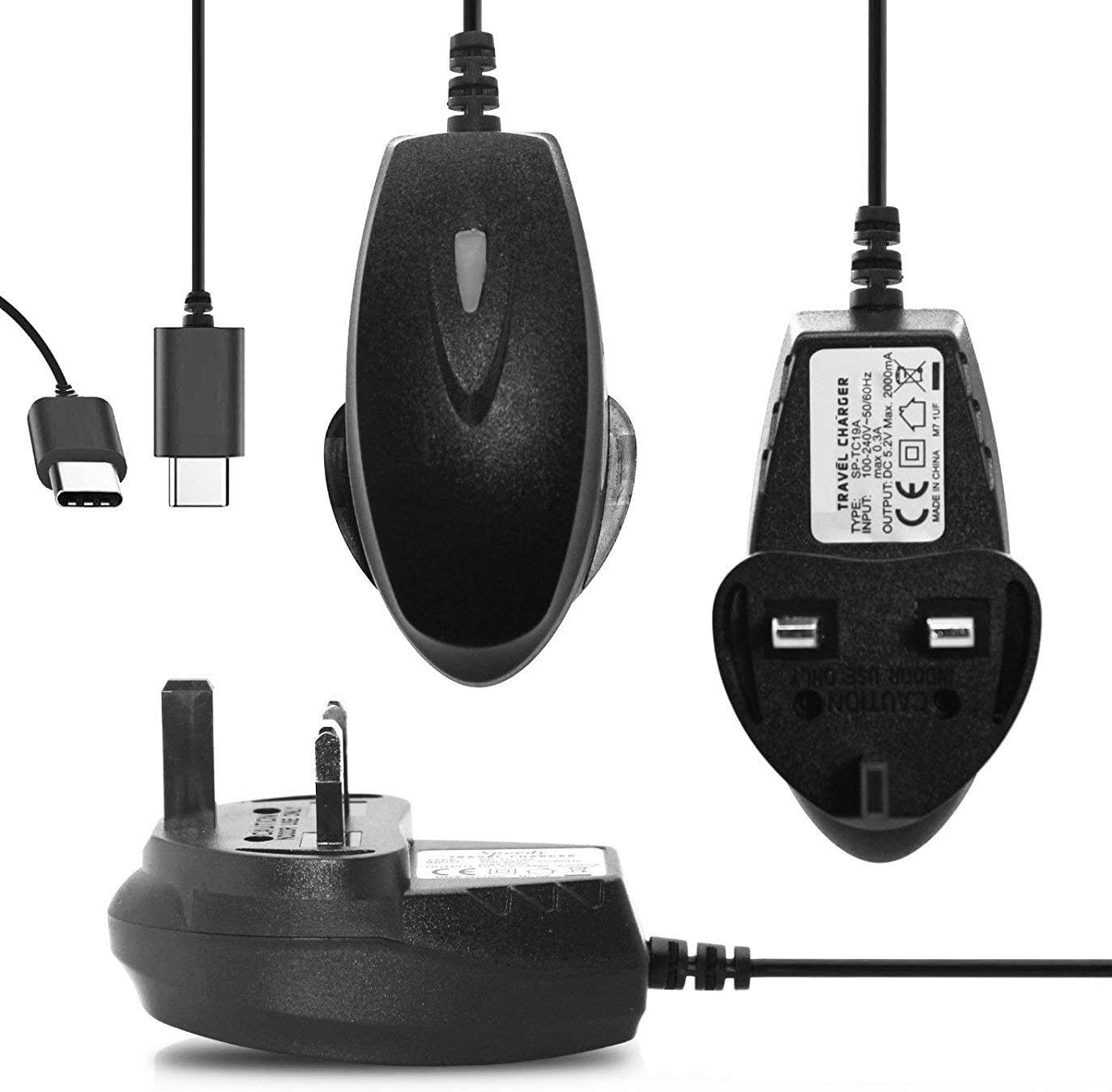 3 Pin UK Plug CE Certified Wall Charger TYPE-C/USB-C 2.1A for Blackberry Key2 LE/Evolve X/Evolve/Key2/Motion/KeyOne/DTEK60