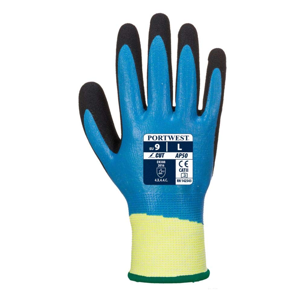 Portwest AP50 Aqua Cut Pro Glove Blue/Black, Small, Blue / Black - Image 3