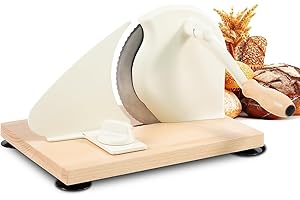 ATDSETR Classic Bread Slicer - Home Use Manual Rotary Slicer With Stainless Steel Slicing, Hand Crank Bread Slicer, Adjustable Up To 0.8 Inches Maximum Adjustable Up To 0.8 Inches
