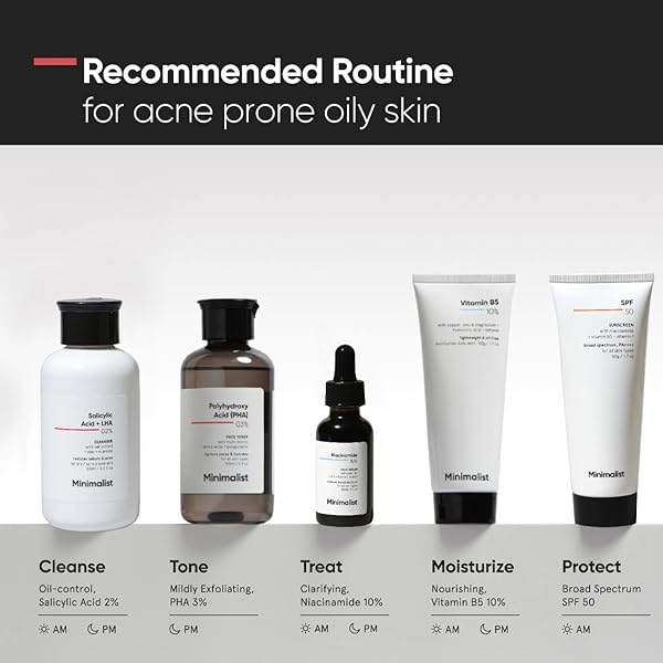 MINIMALIST 2% SALICYLIC ACID FACE WASH FOR OILY, ACNE PRONE SKIN | ANTI ACNE FACE WASH WITH LHA & ZINC | SULPHATE FREE GENTLE BHA LIQUID EXFOLIANT | FOR WOMEN & MEN | 3.4 FL OZ / 100 ML