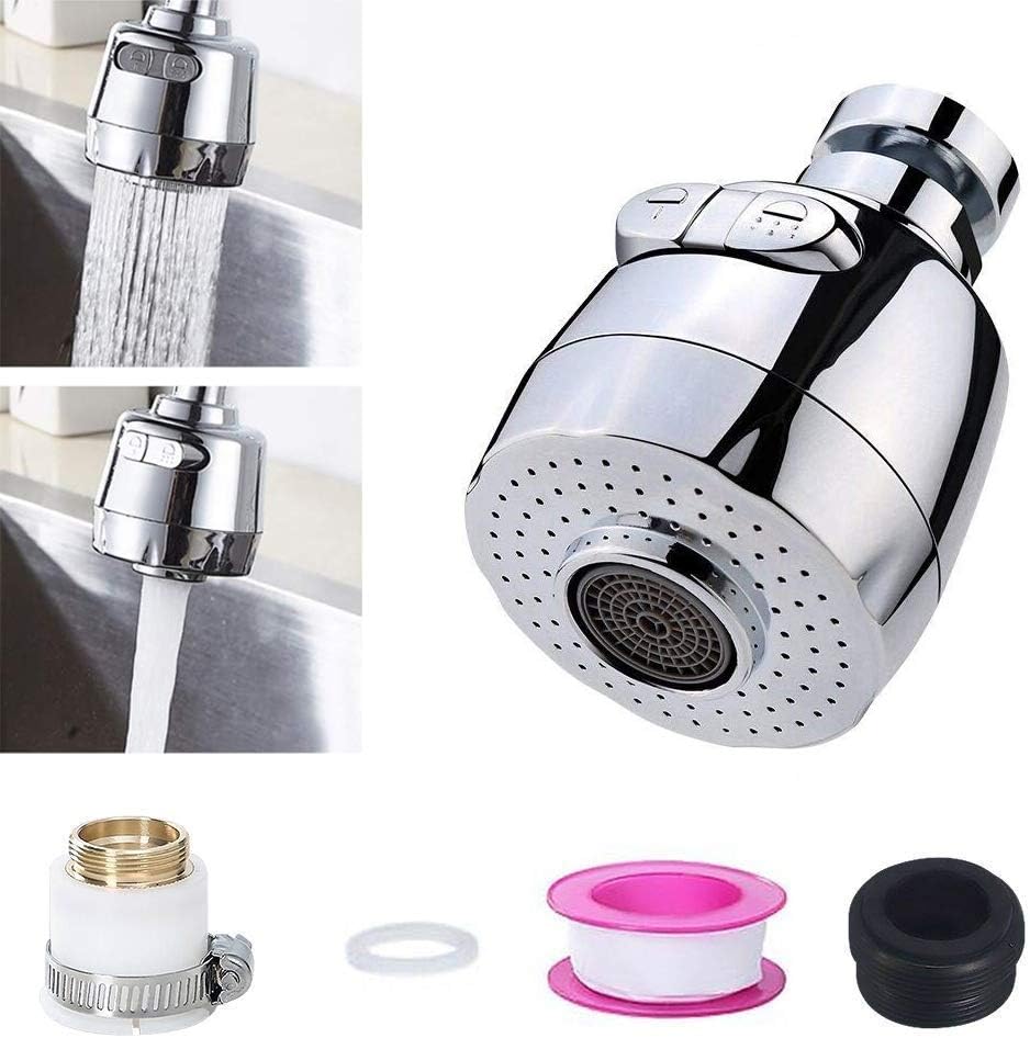 Kitchen Faucet Sprayer, 360° Swivel Water Saving Tap Kitchen Spray Head Tap Head, Aerator Nozzle Filter Water Saving Tap Diffuser Kitchen Accessories